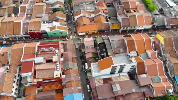 Pasar Jalan Sibuk Asia Dolly Forward Tilt — Stok Video