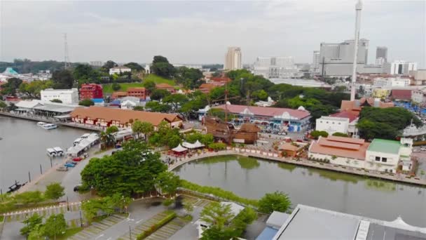 Museum Samudera Flor Mar Melaka Sightseeing Tourists Education Tilt — Stockvideo