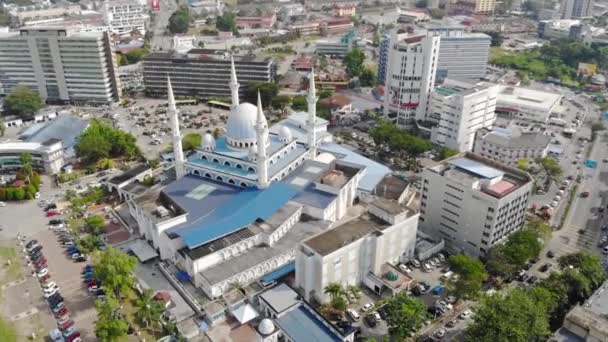 Güneşli Bir Günde Kuantan Malezya Güzel Mavi Slami Cami — Stok video