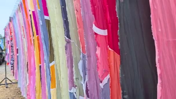 Colorido Paño Malayo Corak Batik Tradicionalmente Usado Como Ropa Que — Vídeos de Stock