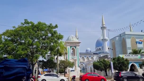 Kuantan Malezya Daki Büyük Müslüman Camii Sokak Görüşü — Stok video