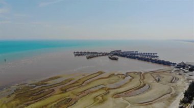 Malezya 'daki güzel hava manzaralı Bagan Lalang Plajı