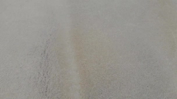 Helder Warm Gouden Strand Zand Door Oceaan — Stockvideo