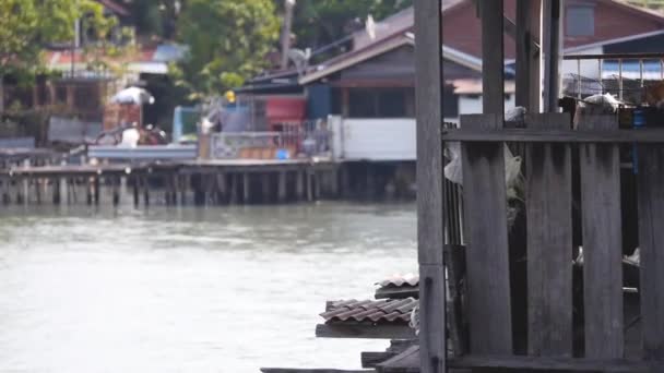 Przód Tradycyjnego Domu Wodzie Penang — Wideo stockowe