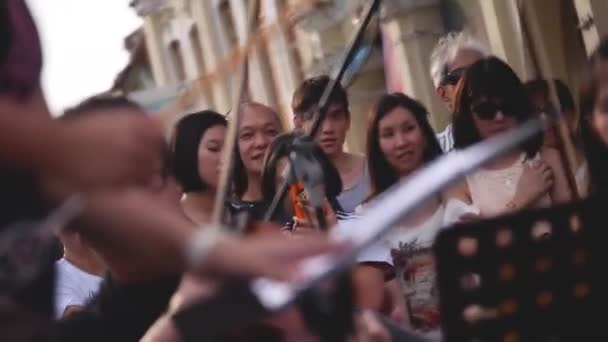 Hands Orchestra Μαέστρος Penang Κοντινό Πλάνο — Αρχείο Βίντεο