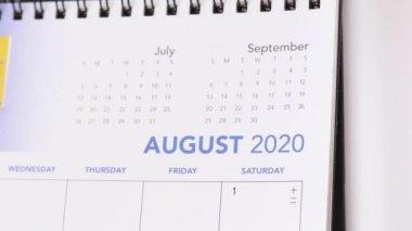  Ağustos 'tan Eylül 2020' ye kadar takvim sayfaları çeviriliyor - kapat
