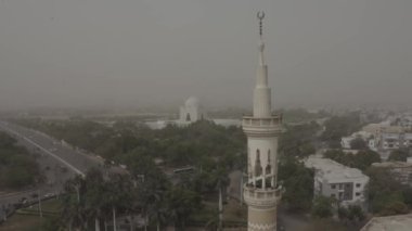 Mazar-e-Quaid Anıtmezar Karachi 'nin Hava Görüntüsü 