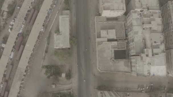 Top Αεροφωτογραφία Του Δρόμου Chunrigar Καράτσι Μετακίνηση Προς Εμπρός Flat — Αρχείο Βίντεο