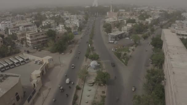 Aerial View Jinnah Mausoleum Karach — Stock Video