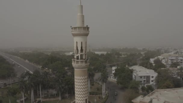 Αεροφωτογραφία Του Μαυσωλείου Mazar Quaid Στο Καράτσι — Αρχείο Βίντεο