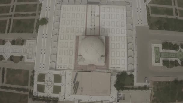Top Aerial View Mazar Quaid Μαυσωλείο Καράτσι Flat Reveal — Αρχείο Βίντεο
