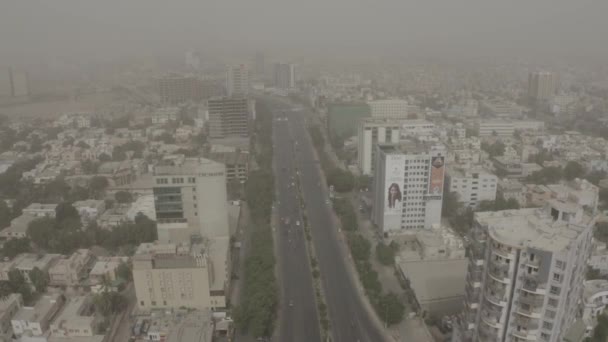 Aerial View Shahrah Faisal Road Karachi — Stock Video
