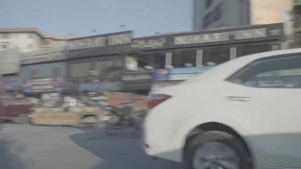 Eagles Flying Low Front Boat Basin Karachi Pan Right — Stock Video