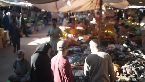 Mparatoriçe Pazarının Görüntüsü Karachi Sol Pan — Stok video