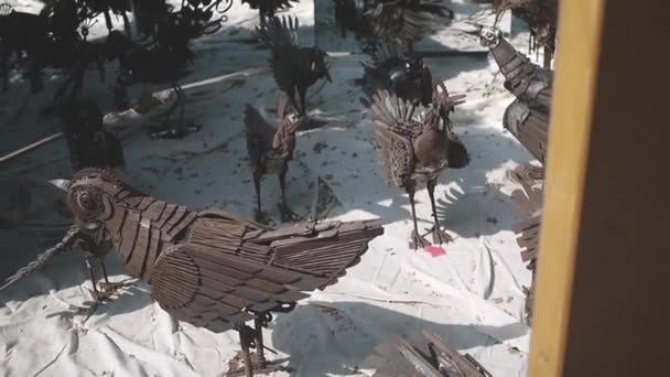 Εγκατάσταση Τέχνης Πουλιών Στο Ζωολογικό Κήπο Του Καράτσι — Αρχείο Βίντεο