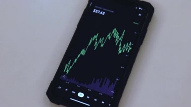 DOT 1 Day chart on a black phone placed on a table