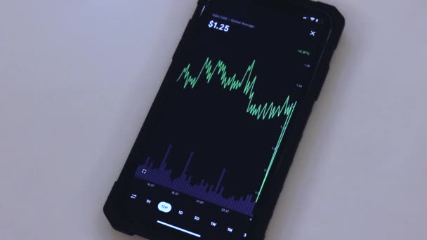 Ada Hours Chart Black Phone Placed Table — Stok video