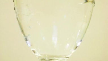Color Dye Being Added Into Wine Glass - Purple