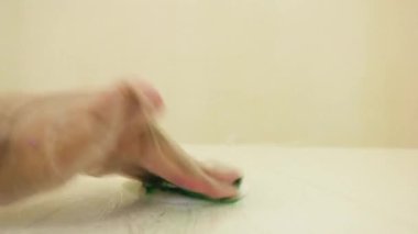  Color Dye Being Mixed White Slime - Green