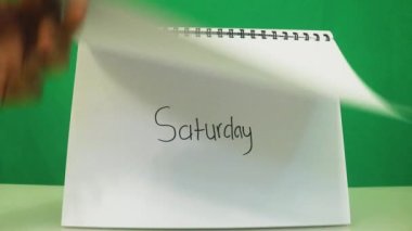 Haftanın Günleri Kağıda Yazıldı - Cumartesi.