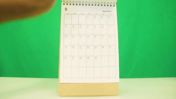 Calendrier Vol Une Femme Ethnique Septembre — Video