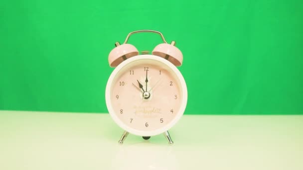 Classic Alarm Clock Hands Eleven Clock — Stok video