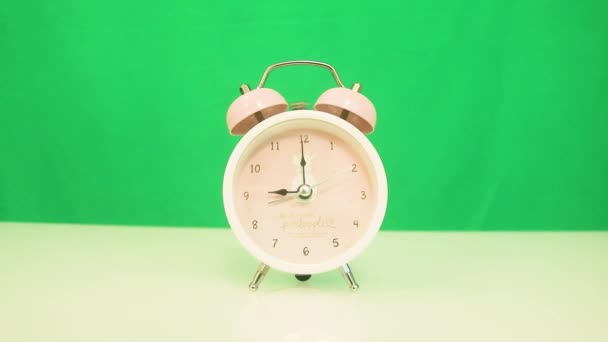 Classic Alarm Clock Hands Nine Clock — Wideo stockowe