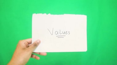 Bir Kağıt Üzerine Sözcükler Soyuluyor - Değerler.