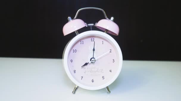 Classic Alarm Clock Hands Eight Clock — Wideo stockowe