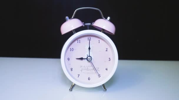 Classic Alarm Clock Hands Nine Clock — Vídeo de Stock
