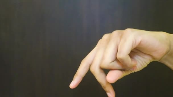 Ręka Gesture Made Ethnic Hand Finger Walking — Wideo stockowe