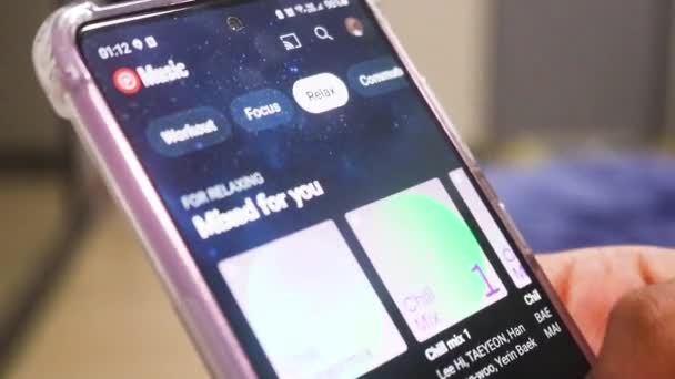 Vérifier Une Application Musicale Sur Smartphone Moderne — Video