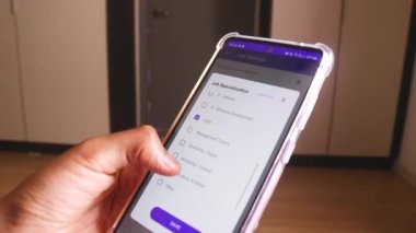 Someone Using A Job App - Looking For Marketing Jobs