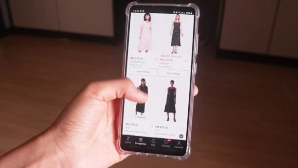 Shopping Online Women Clothes Midi Dress — Vídeo de stock