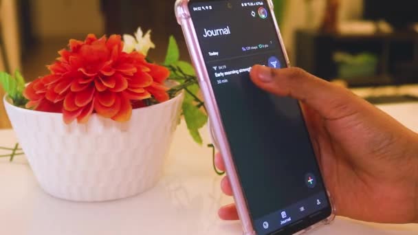 Using Health Tracking App Deleting Activity — Video