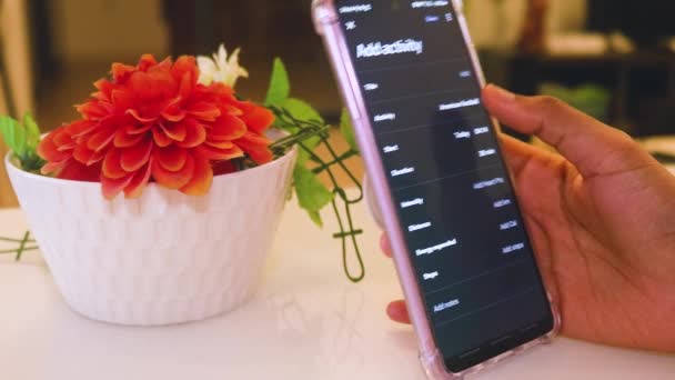 Using Health Tracking App Planning Meditating — стокове відео