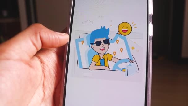 Utilisation Une Application Voyage Vérification Des Locations Voitures — Video