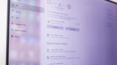 Checking Different Computer Settings On A Laptop - WiFi Options.