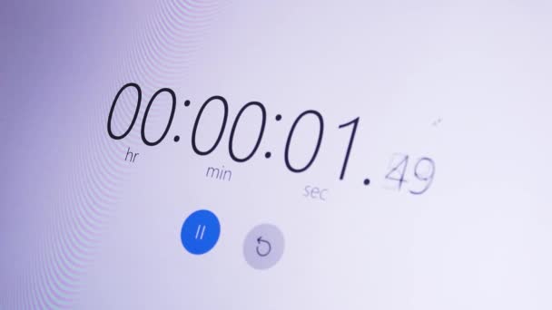 Een Timer Gebruiken Een Laptop Timer Starten — Stockvideo