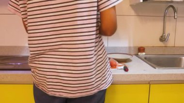 Vegetables Getting Peeled By Ethnic Woman 