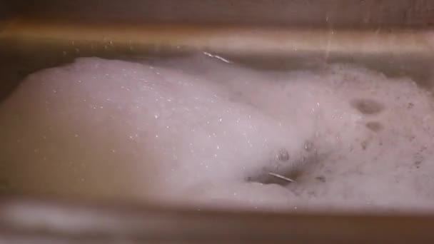 Soapy Water Going Sink Drain — Video