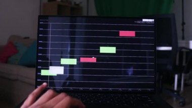African Woman Checking Three-week Timeline Of Binance Stocks At Home