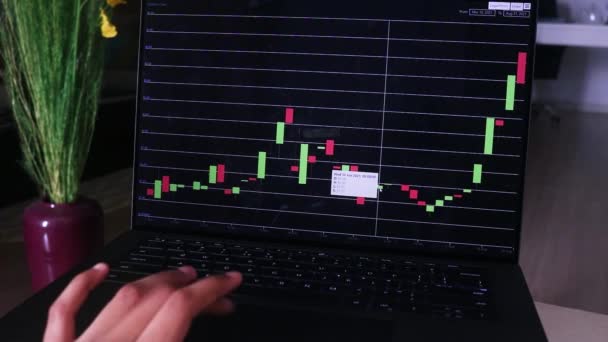 African Woman Checking Cardano Stock Chart Her Living Room — Wideo stockowe