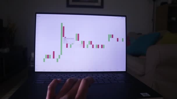 Day Mode Xrp Stock Chart Displayed Laptop — Stok video