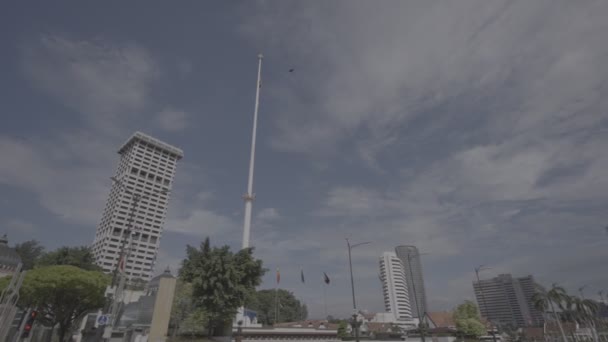 Cielo Nuvoloso Blu Nella Città Kuala Lumpur Malesia — Video Stock