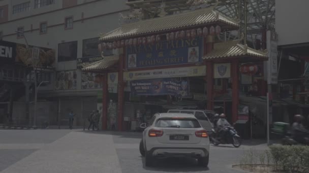 Зайнята Вулиця Малайзії Протягом Дня — стокове відео