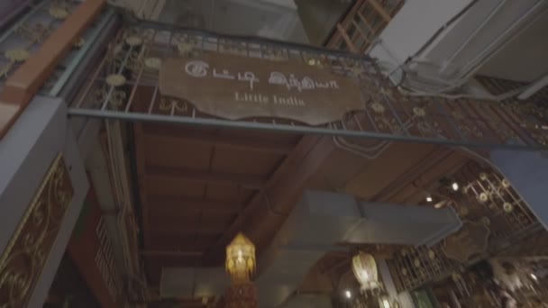Entrar Little India Mercado Central Raw — Vídeos de Stock