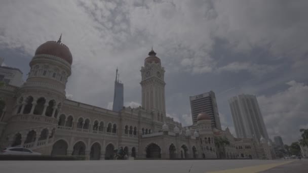 Merdeka Square Kuala Lumpur Niskim Kątem — Wideo stockowe
