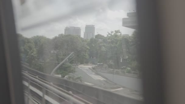 Город Куала Лумпур Окна Поезда — стоковое видео
