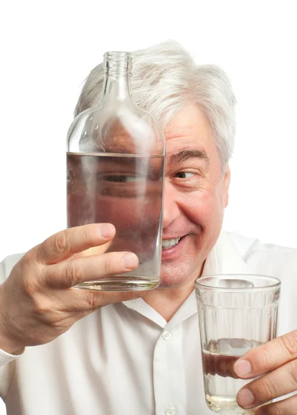 Homem com vodka — Fotografia de Stock